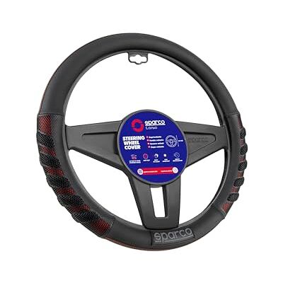 Sparco S101 Universal Car Steering Wheel Cover, Red Color. Sparco S101 Universal Car Steering Wheel Cover, Red Color.