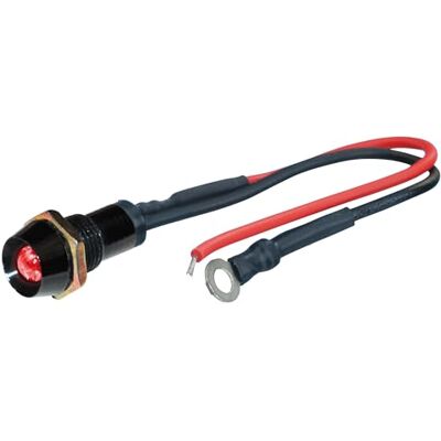 Foliatec LED Control Light černá kontrolka Signální lampa Ø = 10 mm, ohnivě červená Foliatec LED Control Light černá kontrolka Signální lampa Ø = 10 mm, ohnivě červená