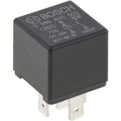 Bosch 0986AH0602 mini relé 12 V 20 A, IP5K4, provozní teplota od -40 °C do 100 °C, relé zavírací relé, 5 pinů, 2 x 87 Bosch 0986AH0602 mini relé 12 V 20 A, IP5K4, provozní teplota od -40 °C do 100 °C, relé zavírací relé, 5 pinů, 2 x 87