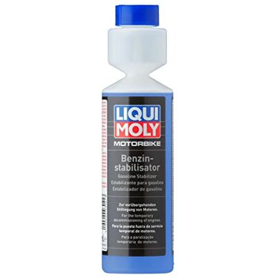 Liqui Moly Stabilizátor benzínu Motorbike 250 ml Aditivum do benzínu motocyklu Č. výr.: 3041, bezbarvý Liqui Moly Stabilizátor benzínu Motorbike 250 ml Aditivum do benzínu motocyklu Č. výr.: 3041, bezbarvý