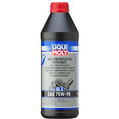 Liqui Moly Plně syntetický převodový olej (GL5) SAE 75W-90 1 l převodovkový olej hydraulický olej výr. č.: 1414 Liqui Moly Plně syntetický převodový olej (GL5) SAE 75W-90 1 l převodovkový olej hydraulický olej výr. č.: 1414