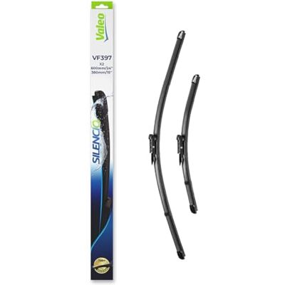 Valeo Sada Silencio se 2 plochými stěrači VF397 přední 600 mm / 380 mm originální náhrada 574388 Valeo Sada Silencio se 2 plochými stěrači VF397 přední 600 mm / 380 mm originální náhrada 574388
