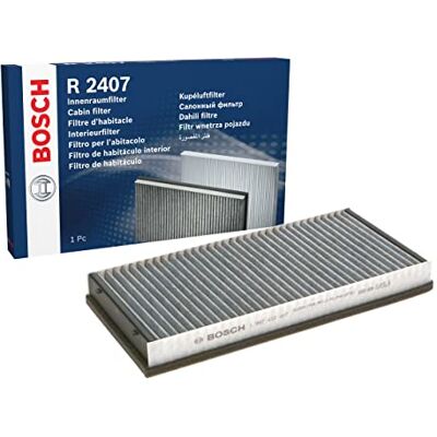 Bosch R2407 vnitřní filtr s aktivním uhlím filtruje pachy, pyl a prach náhradní filtr pro lepší kvalitu vzduchu v interiéru vozidla Bosch R2407 vnitřní filtr s aktivním uhlím filtruje pachy, pyl a prach náhradní filtr pro lepší kvalitu vzduchu v interiéru vozidla