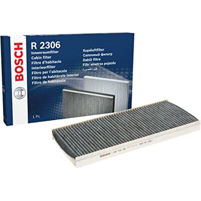 Bosch R2306 vnitřní filtr s aktivním uhlím filtruje pachy, pyl a prach náhradní filtr pro lepší kvalitu vzduchu v interiéru vozidla Bosch R2306 vnitřní filtr s aktivním uhlím filtruje pachy, pyl a prach náhradní filtr pro lepší kvalitu vzduchu v interiéru vozidla