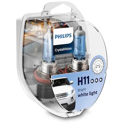 Philips CrystalVision 12362CVSM Auto-Glühbirne H11 55 W Halogen 900 lm, Silber Philips CrystalVision 12362CVSM Auto-Glühbirne H11 55 W Halogen 900 lm, Silber