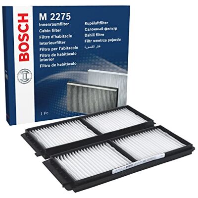 Bosch M2275 standardní interiérový filtr filtruje pyl a prach náhradní filtr pro lepší kvalitu vzduchu v interiéru vozidla sada se 2 filtry Bosch M2275 standardní interiérový filtr filtruje pyl a prach náhradní filtr pro lepší kvalitu vzduchu v interiéru vozidla sada se 2 filtry