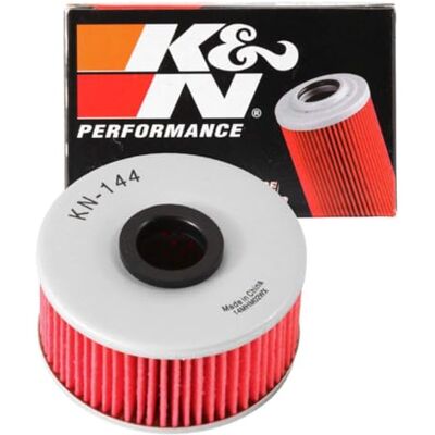 K&N Powersports Ölfilter Kartusche 76x40mm kompatibel mit Yamaha (KN-144), Rot K&N Powersports Ölfilter Kartusche 76x40mm kompatibel mit Yamaha (KN-144), Rot