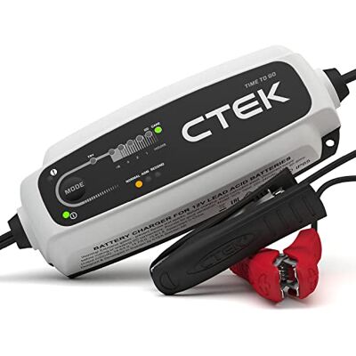 CTEK Plně automatická nabíječka akumulátorů CT5 Time to Go s displejem s odpočítáváním (základní nabití, obnovení, udržovací nabíjení akumulátorů v autoech a motocyklech), 12 V, 5 A, zástrčka EU CTEK Plně automatická nabíječka akumulátorů CT5 Time to Go s displejem s odpočítáváním (základní nabití, obnovení, udržovací nabíjení akumulátorů v autoech a motocyklech), 12 V, 5 A, zástrčka EU