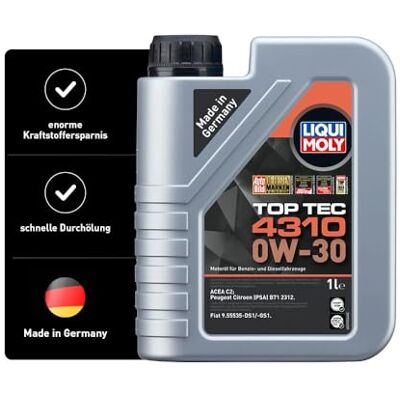 Liqui Moly Top Tec 4310 0W-30 1 L Syntetická technologie motorového oleje výr. č.: 3735, bezbarvý Liqui Moly Top Tec 4310 0W-30 1 L Syntetická technologie motorového oleje výr. č.: 3735, bezbarvý