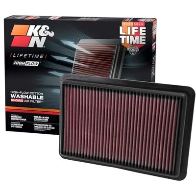 K&N 33-2480 vzduchový filtr: vysoce výkonný, prmie, omyvatelný, náhradní filtr, vysoký výkon, 2010-2019 (CX-5, 3, 6, Atenza, Biante, Premacy, Axela) K&N 33-2480 vzduchový filtr: vysoce výkonný, prmie, omyvatelný, náhradní filtr, vysoký výkon, 2010-2019 (CX-5, 3, 6, Atenza, Biante, Premacy, Axela)