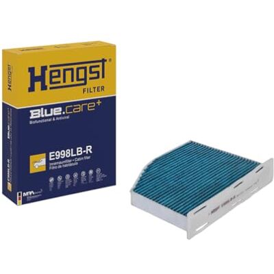 Hengst Interiérový filtr E998LB vzduchový filtr do interiéru antibakteriální filtruje prach, pyl, pachy a bakterie pro alergiky pro čisté vnitřní klima v autě Hengst Interiérový filtr E998LB vzduchový filtr do interiéru antibakteriální filtruje prach, pyl, pachy a bakterie pro alergiky pro čisté vnitřní klima v autě