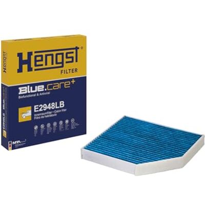Hengst Interiérový filtr E2948LB vzduchový filtr do interiéru antibakteriální filtruje prach, pyl, pachy a bakterie pro alergiky pro čisté vnitřní klima v autě Hengst Interiérový filtr E2948LB vzduchový filtr do interiéru antibakteriální filtruje prach, pyl, pachy a bakterie pro alergiky pro čisté vnitřní klima v autě