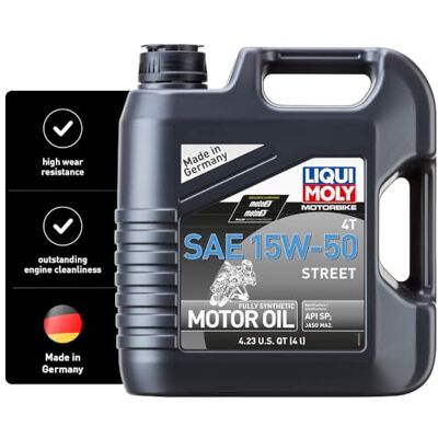 Liqui Moly Motorbike 4T 15W-50 Street 4 L Motocykl Syntetická technologie motorového oleje Č. výr.: 1689 Liqui Moly Motorbike 4T 15W-50 Street 4 L Motocykl Syntetická technologie motorového oleje Č. výr.: 1689