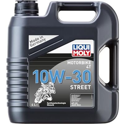 Liqui Moly Motorbike 4T 10W-30 Street 4 L Motocykl Syntetická technologie motorového oleje Č. výr.: 1688, černý Liqui Moly Motorbike 4T 10W-30 Street 4 L Motocykl Syntetická technologie motorového oleje Č. výr.: 1688, černý