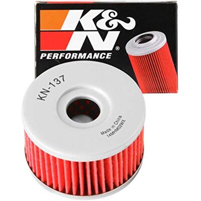 K&N Powersports olejový filtr kartuše 60 x 37 mm kompatibilní s Suzuki (KN-137), červená K&N Powersports olejový filtr kartuše 60 x 37 mm kompatibilní s Suzuki (KN-137), červená