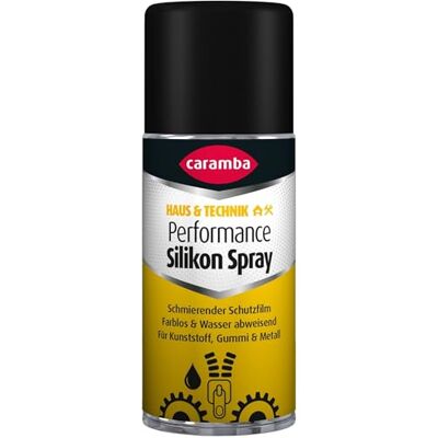 Caramba Výkonný silikonový sprej, lubrikační sprej pro péči a ochranu, mazací olej na plast, gumu a kov, bezbarvý a bez zápachu, mono stříkací hlava, 100 ml Caramba Výkonný silikonový sprej, lubrikační sprej pro péči a ochranu, mazací olej na plast, gumu a kov, bezbarvý a bez zápachu, mono stříkací hlava, 100 ml