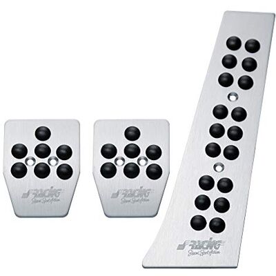 Simoni Racing 813/PW Spezial Kit 3 Chrom Alu Pedale mit Rutschfeste, Schwarz Gummi, Aluminium, Simoni Racing 813/PW Spezial Kit 3 Chrom Alu Pedale mit Rutschfeste, Schwarz Gummi, Aluminium,