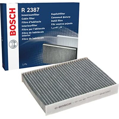 Bosch R2387 vnitřní filtr s aktivním uhlím filtruje pachy, pyl a prach náhradní filtr pro lepší kvalitu vzduchu v interiéru vozidla Bosch R2387 vnitřní filtr s aktivním uhlím filtruje pachy, pyl a prach náhradní filtr pro lepší kvalitu vzduchu v interiéru vozidla