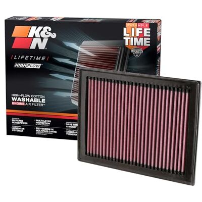K&N 33-2409 vzduchový filtr motoru: vysoký výkon, prémie, omyvatelný, náhradní filtr, zvýšený výkon, 2007-2019 (Sentra, Juke, Pulsar, Micra, Q50, Q60, Q70, QX70) K&N 33-2409 vzduchový filtr motoru: vysoký výkon, prémie, omyvatelný, náhradní filtr, zvýšený výkon, 2007-2019 (Sentra, Juke, Pulsar, Micra, Q50, Q60, Q70, QX70)
