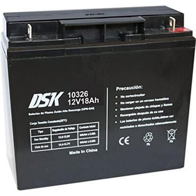 Dsk Baterie AGM 12 V 18,0 Ah – bezúdržbová, nabíjecí – univerzální adaptér F1/F2 – pro USV/UPS, poplašná zařízení, dětská vozidla Dsk Baterie AGM 12 V 18,0 Ah – bezúdržbová, nabíjecí – univerzální adaptér F1/F2 – pro USV/UPS, poplašná zařízení, dětská vozidla