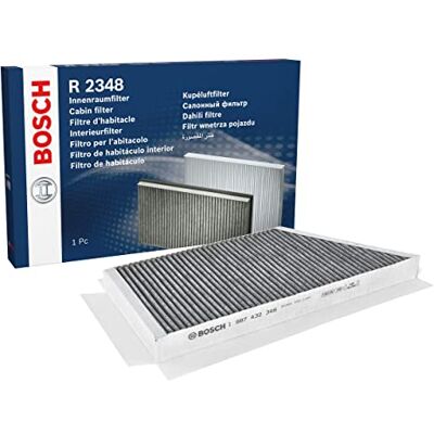 Bosch Vnitřní filtr R2348 s aktivním uhlím filtruje pachy, pyl a prach náhradní filtr pro lepší kvalitu vzduchu v interiéru vozidla Bosch Vnitřní filtr R2348 s aktivním uhlím filtruje pachy, pyl a prach náhradní filtr pro lepší kvalitu vzduchu v interiéru vozidla