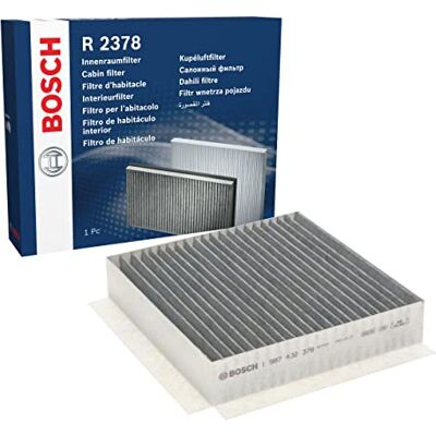 Bosch Vnitřní filtr R2378 s aktivním uhlím filtruje pachy, pyl a prach náhradní filtr pro lepší kvalitu vzduchu v interiéru vozidla Bosch Vnitřní filtr R2378 s aktivním uhlím filtruje pachy, pyl a prach náhradní filtr pro lepší kvalitu vzduchu v interiéru vozidla