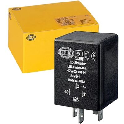 HELLA 4DW 009 492-011 Blikač 24 V 4pólový zasunutý elektrický LED s držákem HELLA 4DW 009 492-011 Blikač 24 V 4pólový zasunutý elektrický LED s držákem