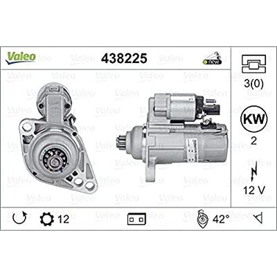 Valeo 438225 Starter Nennleistung: 2 kW Stop & Start: NO Zähnezahl: 12 zähne Spannung: 12 V Drehrichtung: ANTI CLOCKWISE Valeo 438225 Starter Nennleistung: 2 kW Stop & Start: NO Zähnezahl: 12 zähne Spannung: 12 V Drehrichtung: ANTI CLOCKWISE