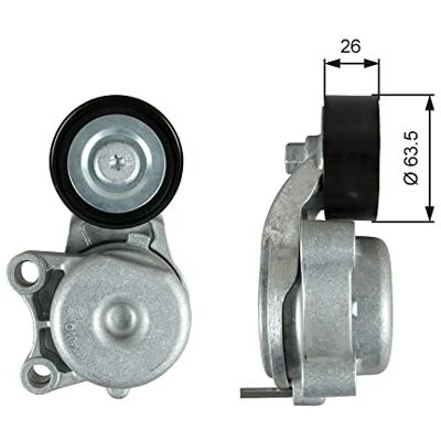 Gates T39343 Spannrolle Keilrippenriemen Kompatibel mit JEEP GRAND CHEROKEE IV WK, WK2 68148386AA 7808-21743 780821743 Gates T39343 Spannrolle Keilrippenriemen Kompatibel mit JEEP GRAND CHEROKEE IV WK, WK2 68148386AA 7808-21743 780821743