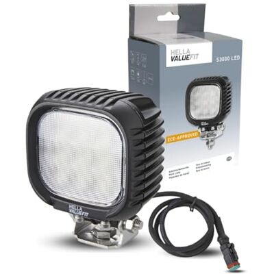 HELLA Pracovní světlomet Valuefit S3000 LED 12–24 voltů – 3000 pravých lumenů silný – vodotěsnost IP67 – Offroad světlomet pro traktor auto nákladní vůz SUV UTV ATV 1GA 357 109-002 HELLA Pracovní světlomet Valuefit S3000 LED 12–24 voltů – 3000 pravých lumenů silný – vodotěsnost IP67 – Offroad světlomet pro traktor auto nákladní vůz SUV UTV ATV 1GA 357 109-002