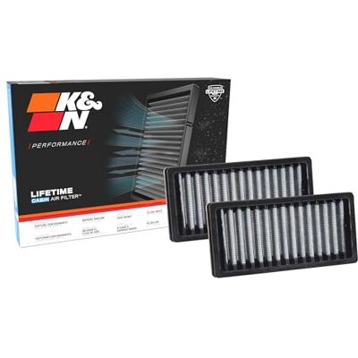 K&N Innenraumfilter (2 Stück) kompatibel mit Jeep Wrangler 2.8, 3.6, 3.8 2011-2017 (VF1010) K&N Innenraumfilter (2 Stück) kompatibel mit Jeep Wrangler 2.8, 3.6, 3.8 2011-2017 (VF1010)