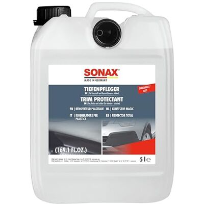 SONAX Hedvábný matný (5 litrů) důkladně čistí plast a gumu a zanechává pečující hedvábně matnou vrstvu č. výr. 03835000 SONAX Hedvábný matný (5 litrů) důkladně čistí plast a gumu a zanechává pečující hedvábně matnou vrstvu č. výr. 03835000