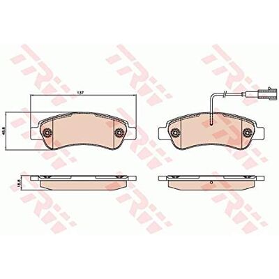TRW GDB2068 Bremsbelagsatz 4-Teilig für Fiat Ducato Kasten (250_) 2006 Hinterachse und Andere Fahrzeuge TRW GDB2068 Bremsbelagsatz 4-Teilig für Fiat Ducato Kasten (250_) 2006 Hinterachse und Andere Fahrzeuge