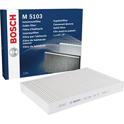 Bosch M5103 standardní interiérový filtr filtruje pyl a prach náhradní filtr pro lepší kvalitu vzduchu v interiéru vozidla Bosch M5103 standardní interiérový filtr filtruje pyl a prach náhradní filtr pro lepší kvalitu vzduchu v interiéru vozidla
