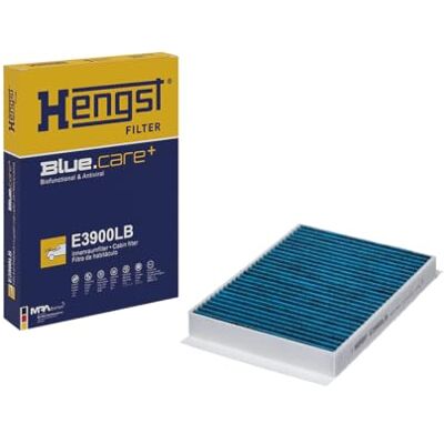 Hengst Innenraumfilter E3900LB Luftfilter für den Innenraum antibakteriell Filtert Staub, Pollen, Gerüche & Bakterien für Allergiker Für sauberes Innenraumklima im KFZ Hengst Innenraumfilter E3900LB Luftfilter für den Innenraum antibakteriell Filtert Staub, Pollen, Gerüche & Bakterien für Allergiker Für sauberes Innenraumklima im KFZ