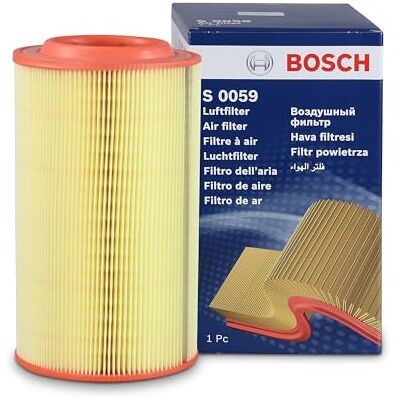 Bosch S0059 Vzduchový filtr pro auta čistí nasávaný vzduch od částic vysoká odolnost proti vlhkosti a roztržení Bosch S0059 Vzduchový filtr pro auta čistí nasávaný vzduch od částic vysoká odolnost proti vlhkosti a roztržení