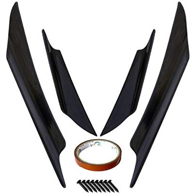 Simoni Racing Satz universelle Frontstoßstange 'Canards' Schwarz 4 Stück Simoni Racing Satz universelle Frontstoßstange 'Canards' Schwarz 4 Stück