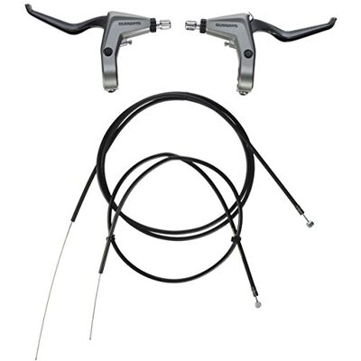 SHIMANO Brzdová páka BL-T4010 pár stříbrná vč. tahu a pouzdra, EBLT4010PAS1 SHIMANO Brzdová páka BL-T4010 pár stříbrná vč. tahu a pouzdra, EBLT4010PAS1
