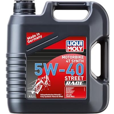 Liqui Moly Motorbike 4T Synth 5W-40 Street Race 4 L Plně syntetický motorový olej Č. výr.: 1685 Liqui Moly Motorbike 4T Synth 5W-40 Street Race 4 L Plně syntetický motorový olej Č. výr.: 1685