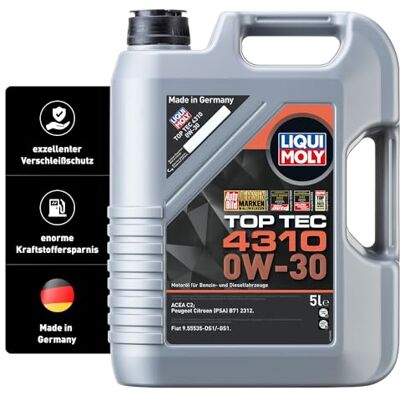 Liqui Moly Top Tec 4310 0W-30 5 L Syntetická technologie motorového oleje Č. výr.: 3736 Liqui Moly Top Tec 4310 0W-30 5 L Syntetická technologie motorového oleje Č. výr.: 3736