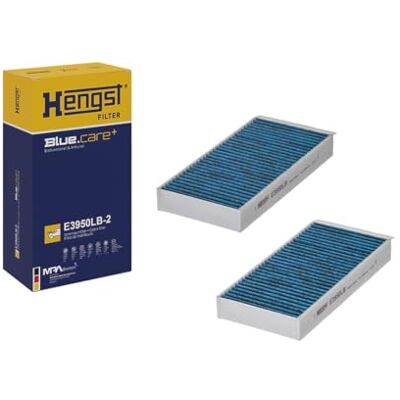 Hengst Interiérový filtr E3950LB-2 vzduchový filtr do interiéru antibakteriální filtruje prach, pyl, pachy a bakterie pro alergiky pro čisté vnitřní klima v autě Hengst Interiérový filtr E3950LB-2 vzduchový filtr do interiéru antibakteriální filtruje prach, pyl, pachy a bakterie pro alergiky pro čisté vnitřní klima v autě