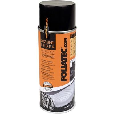 Foliatec Barevný sprej na sedadlo a kůže lak sprej pro auto motocykl kůži a umělou kůži, alpská bílá matná, 400 ml Foliatec Barevný sprej na sedadlo a kůže lak sprej pro auto motocykl kůži a umělou kůži, alpská bílá matná, 400 ml