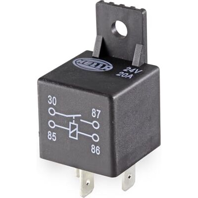 HELLA 4RA 965 400-101 relé, pracovní proud 24 V 4pólový zavírání s držákem HELLA 4RA 965 400-101 relé, pracovní proud 24 V 4pólový zavírání s držákem
