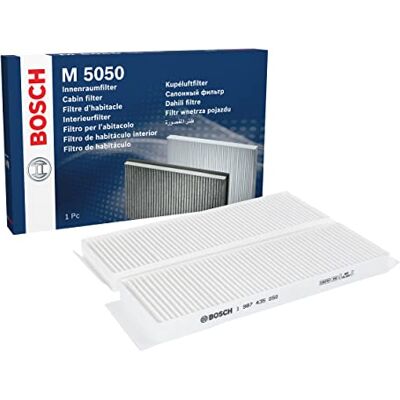 Bosch M5050 standardní interiérový filtr filtruje pyl a prach náhradní filtr pro lepší kvalitu vzduchu v interiéru vozidla sada se 2 filtry Bosch M5050 standardní interiérový filtr filtruje pyl a prach náhradní filtr pro lepší kvalitu vzduchu v interiéru vozidla sada se 2 filtry