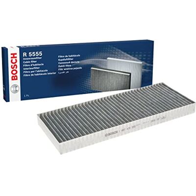 Bosch Vnitřní filtr R5555 s aktivním uhlím filtruje pachy, pyl a prach náhradní filtr pro lepší kvalitu vzduchu v interiéru vozidla Bosch Vnitřní filtr R5555 s aktivním uhlím filtruje pachy, pyl a prach náhradní filtr pro lepší kvalitu vzduchu v interiéru vozidla
