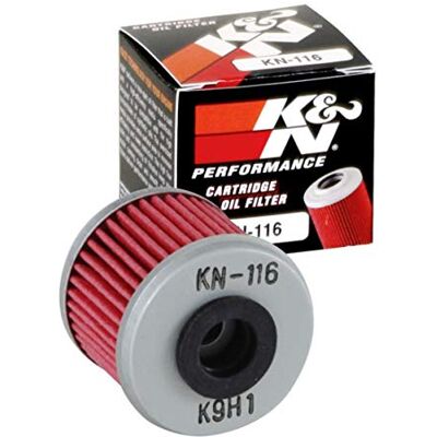 K&N Powersports Ölfilter Kartusche 40x35mm kompatibel mit Honda, Polaris, Husqvarna, HM Moto (KN-116), Rot K&N Powersports Ölfilter Kartusche 40x35mm kompatibel mit Honda, Polaris, Husqvarna, HM Moto (KN-116), Rot