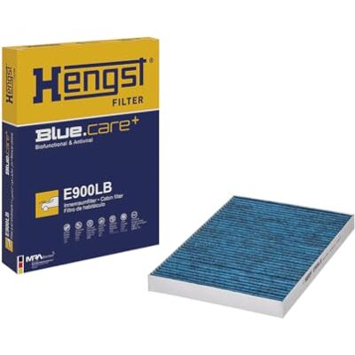 Hengst Interiérový filtr E900LB vzduchový filtr do interiéru antibakteriální filtruje prach, pyl, pachy a bakterie pro alergiky pro čisté vnitřní klima v autě Hengst Interiérový filtr E900LB vzduchový filtr do interiéru antibakteriální filtruje prach, pyl, pachy a bakterie pro alergiky pro čisté vnitřní klima v autě