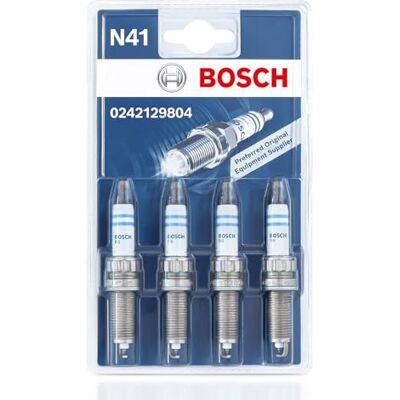 Bosch Iridium 0242129804 (N41), sada se 4 zapalovacími svíčkami pro spolehlivý start benzínových motorů a dlouhou životnost – s robustním designem Bosch Iridium 0242129804 (N41), sada se 4 zapalovacími svíčkami pro spolehlivý start benzínových motorů a dlouhou životnost – s robustním designem