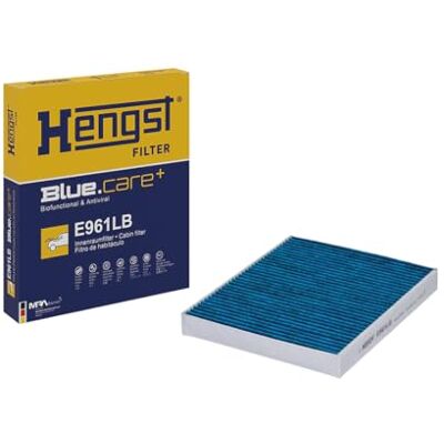 Hengst Interiérový filtr E961LB vzduchový filtr do interiéru antibakteriální filtruje prach, pyl, pachy a bakterie pro alergiky pro čisté vnitřní klima v autě Hengst Interiérový filtr E961LB vzduchový filtr do interiéru antibakteriální filtruje prach, pyl, pachy a bakterie pro alergiky pro čisté vnitřní klima v autě