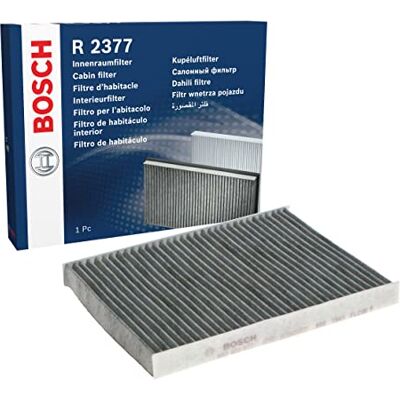 Bosch R2377 vnitřní filtr s aktivním uhlím filtruje pachy, pyl a prach náhradní filtr pro lepší kvalitu vzduchu v interiéru vozidla Bosch R2377 vnitřní filtr s aktivním uhlím filtruje pachy, pyl a prach náhradní filtr pro lepší kvalitu vzduchu v interiéru vozidla